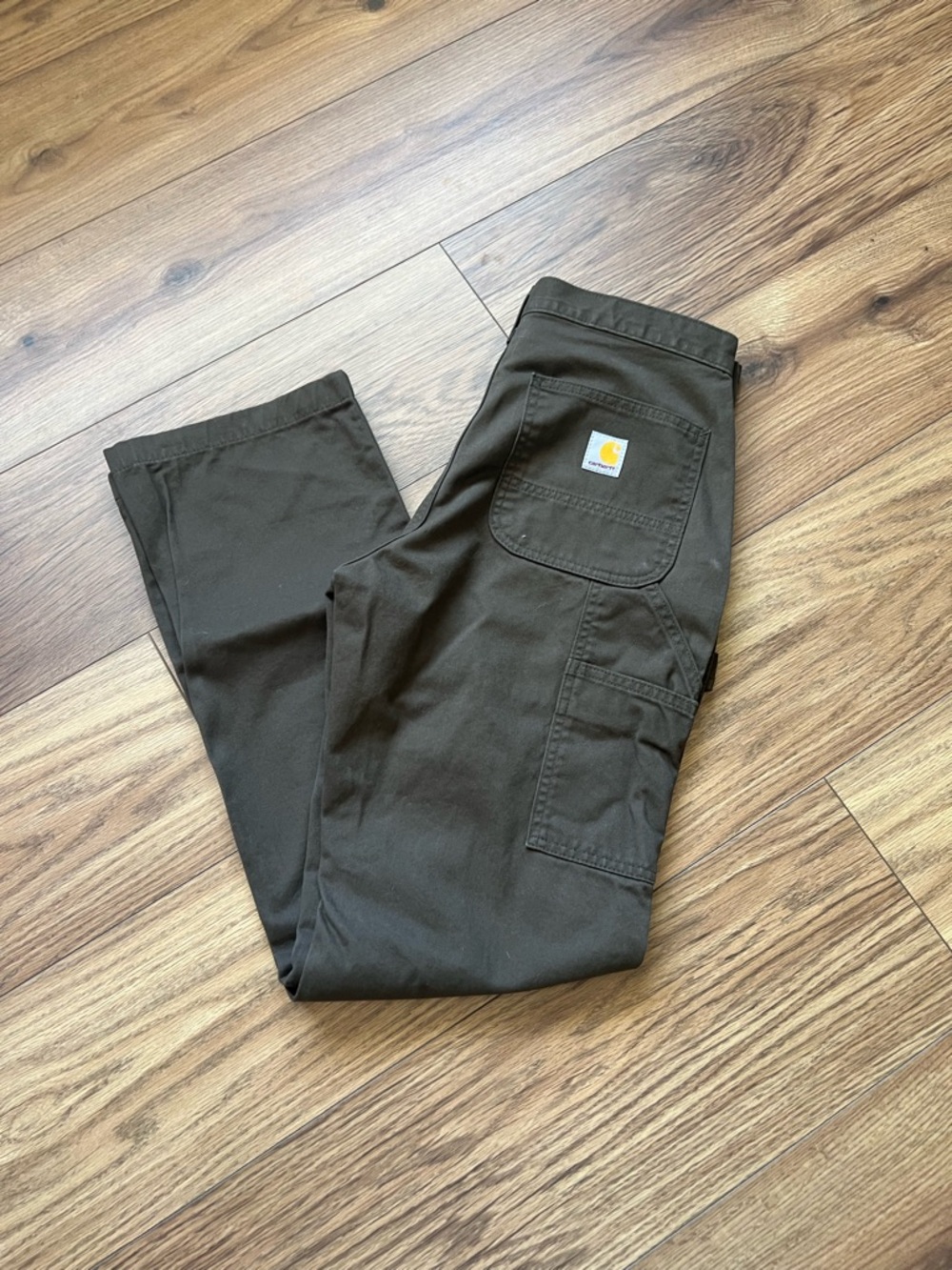 Carhartt Men’s Dark Brown Cargo Work Pants Relaxed Fit
